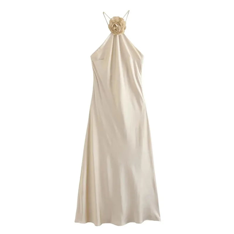 Vestido Feminino Longo Frente Única Liso - 2