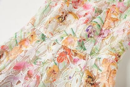 Vestido Feminino Floral Longo Bruna