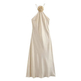 Vestido Feminino Longo Frente Única Liso