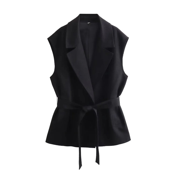 Conjunto Feminino Colete Social Alongado Alfaitaria