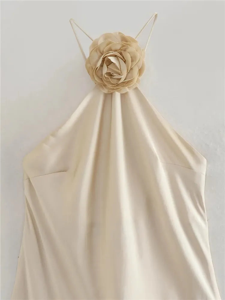 Vestido Feminino Longo Frente Única Liso - 4
