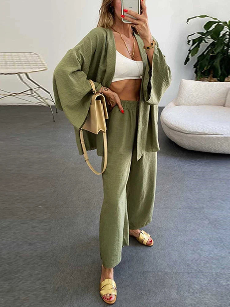 Conjunto Feminino Kimono Calça Comfy - 9