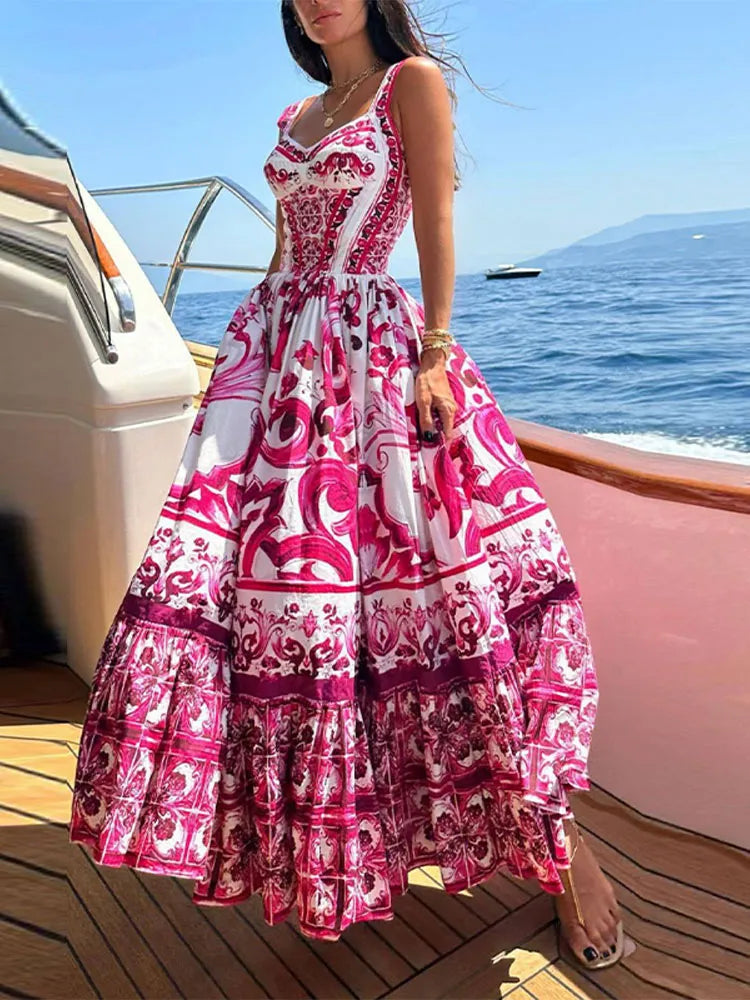Vestido Feminino Longo Estampado - 6