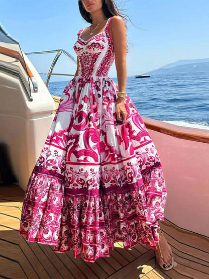 Vestido Feminino Longo Estampado - 6