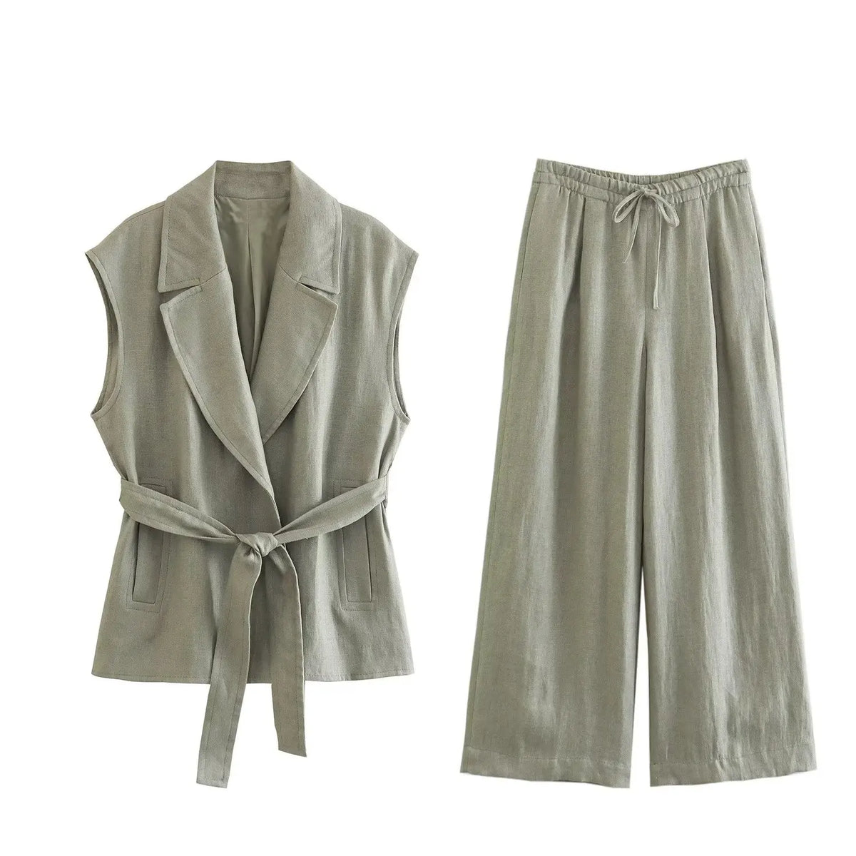 Conjunto Feminino Colete Social Alongado Alfaitaria - 3