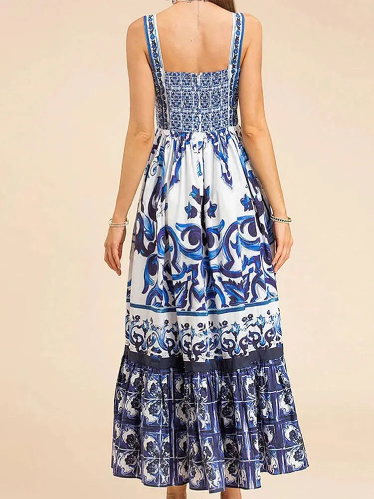 Vestido Feminino Longo Estampado - 5