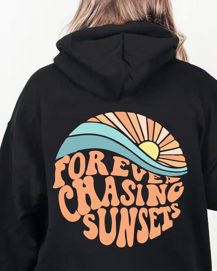 Moletom Feminino com Capuz 'Forever Chasing Sunsets' Nina
