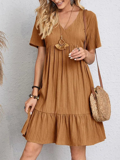 Vestido Feminino Midi Manga Babado - 11
