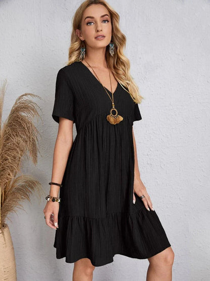 Vestido Feminino Midi Manga Babado - 5