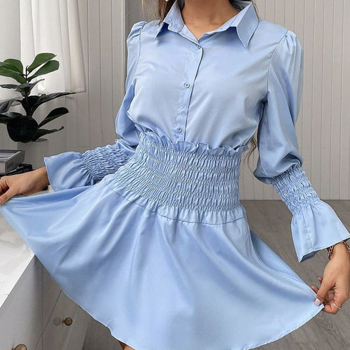 Vestido Feminino Gola de Cetim Paty