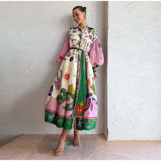 Vestido Feminino Estampado Olivia