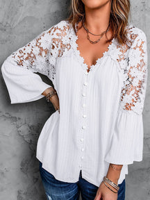 Blusa Feminina Costas E Ombros Em Renda Branca / P 003