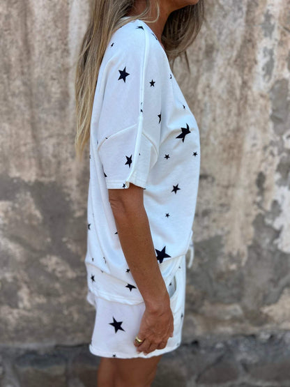 Conjunto Confortável com Estampa de Estrela