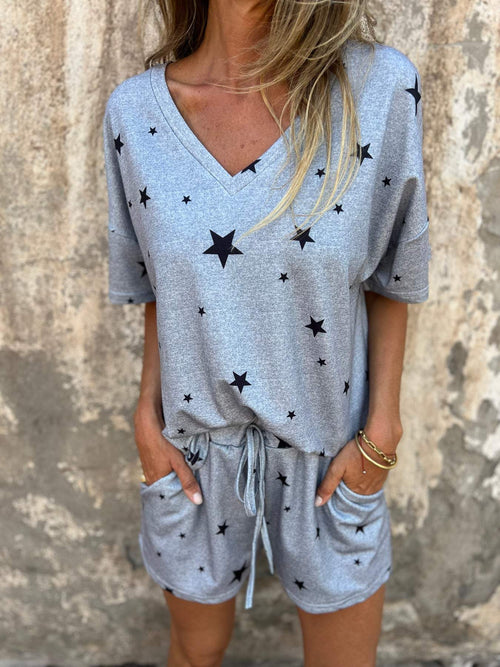 Conjunto Confortável com Estampa de Estrela