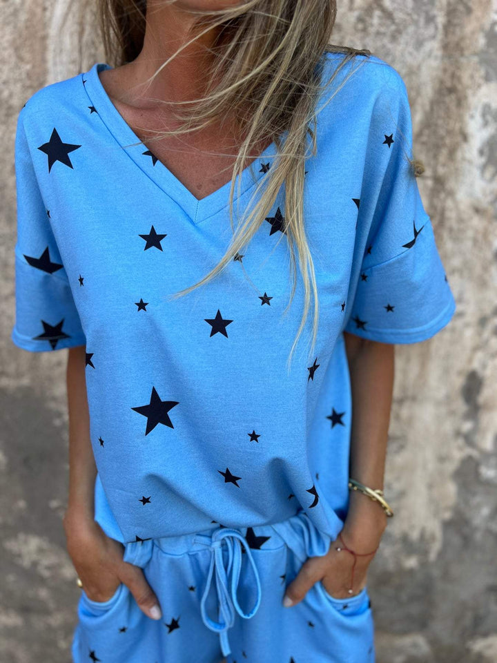 Conjunto Confortável com Estampa de Estrela
