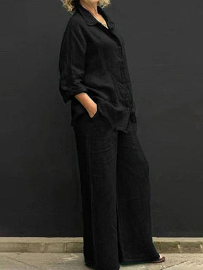 Conjunto de Calça com Camisa de Estilo Commuting