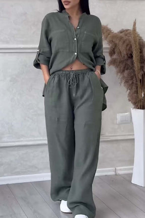 Conjunto Casual de Linho e Algodão – Leveza e Estilo Atemporal