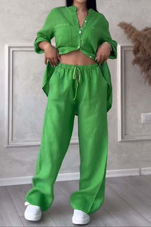 Conjunto Casual de Linho e Algodão – Leveza e Estilo Atemporal