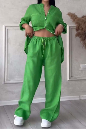 Conjunto Casual de Linho e Algodão – Leveza e Estilo Atemporal