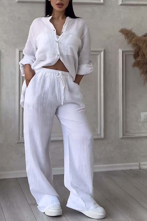 Conjunto Casual de Linho e Algodão – Leveza e Estilo Atemporal