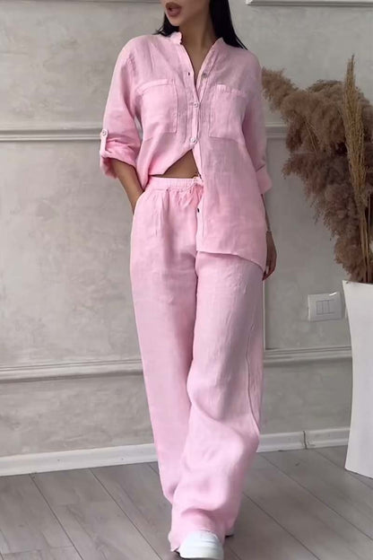 Conjunto Casual de Linho e Algodão – Leveza e Estilo Atemporal