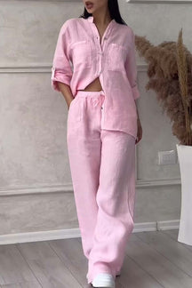 Conjunto Casual de Linho e Algodão – Leveza e Estilo Atemporal