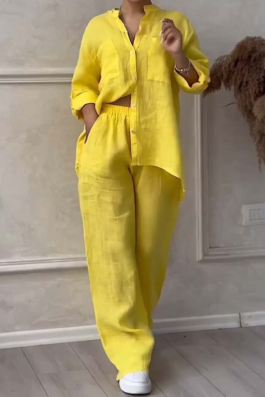 Conjunto Casual de Linho e Algodão – Leveza e Estilo Atemporal