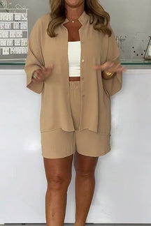 Conjunto de Camisa Casual com Shorts