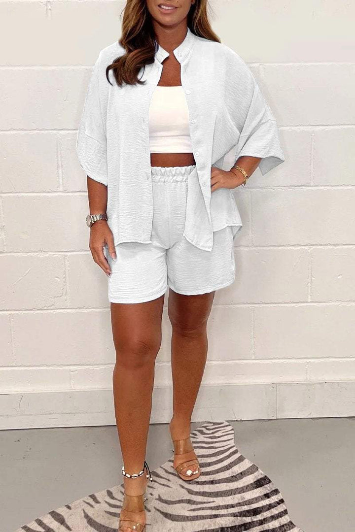 Conjunto de Camisa Casual com Shorts