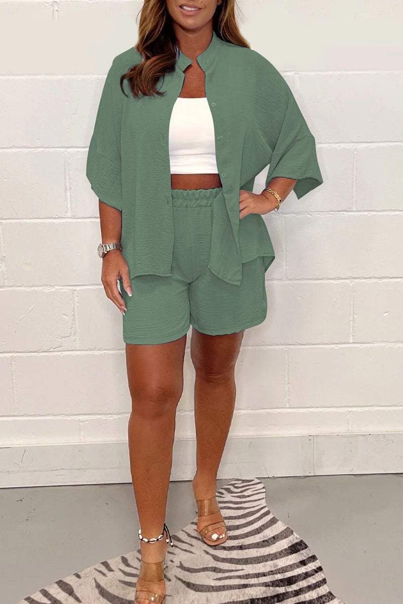 Conjunto de Camisa Casual com Shorts - 4