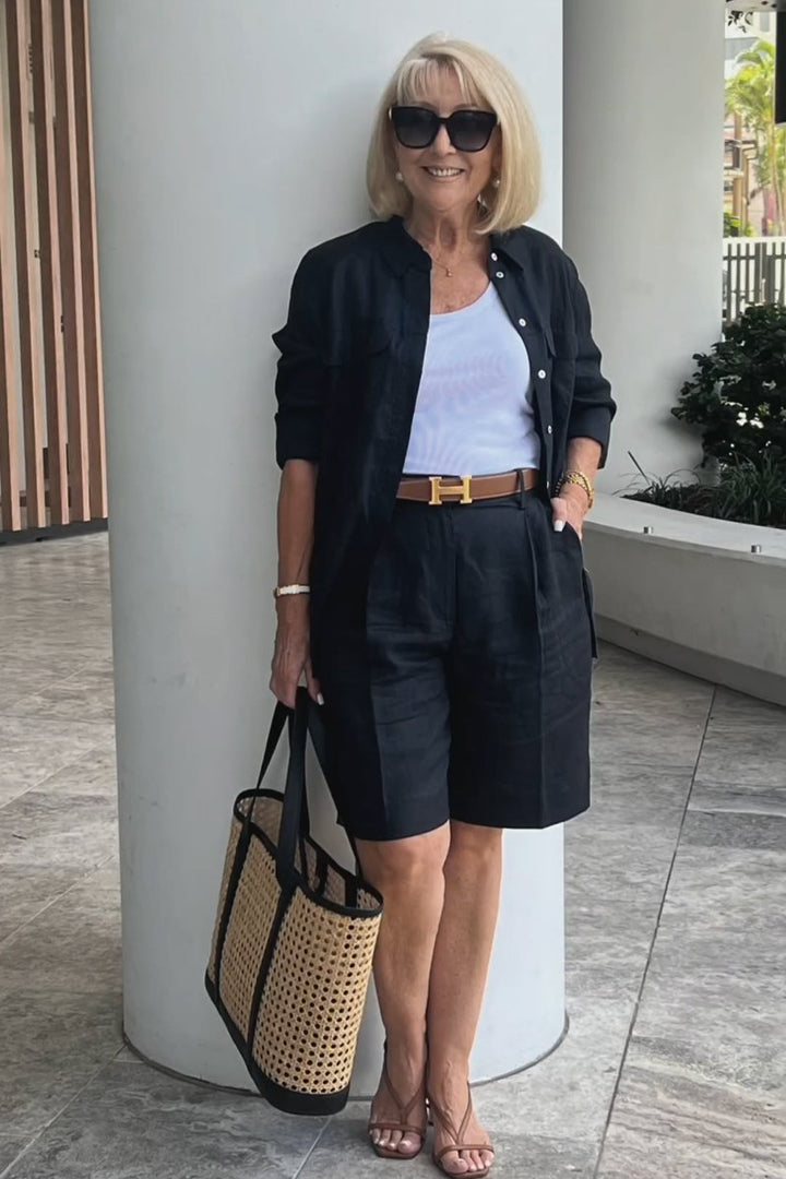 Conjunto Camisa e Shorts de Linho e Algodão Verona | Elegância Casual Atemporal