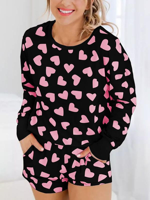 Conjunto de Duas Peças com Estampa de Amor para o Dia dos Namorados