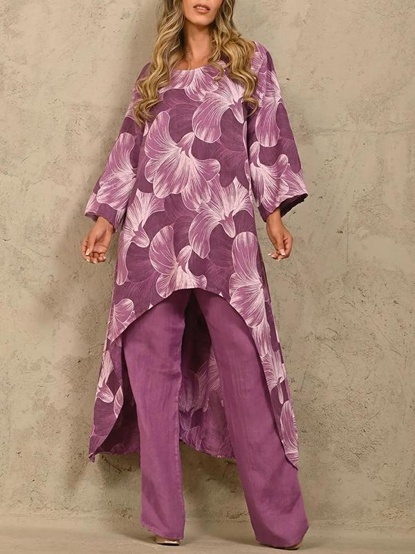 Conjunto de Duas Peças com Suéter Estampado de Manga Longa - 8