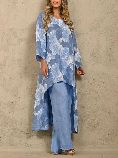 Conjunto de Duas Peças com Suéter Estampado de Manga Longa - 7