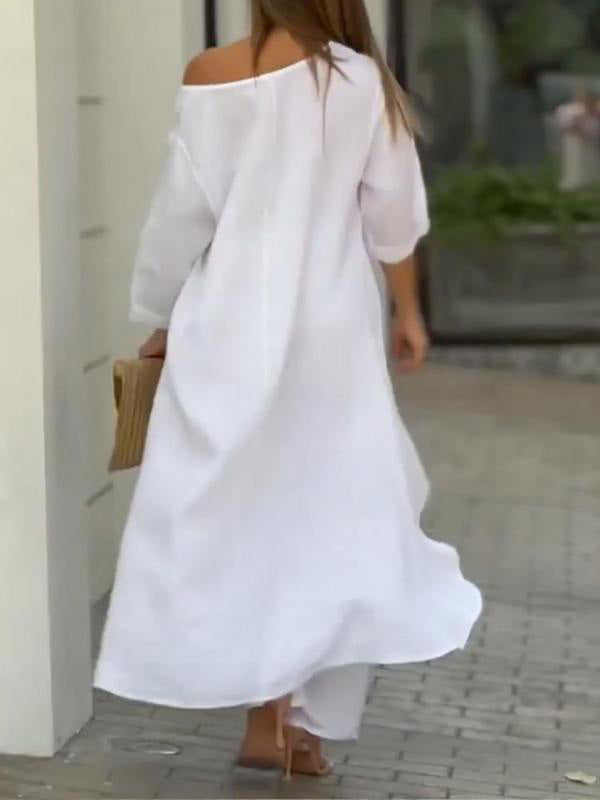 Conjunto de Duas Peças Feminino de Cor Sólida