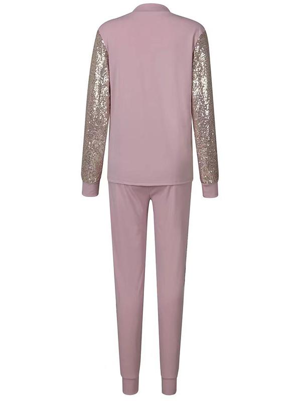 Conjunto Feminino Casual de Lantejoulas "Love"