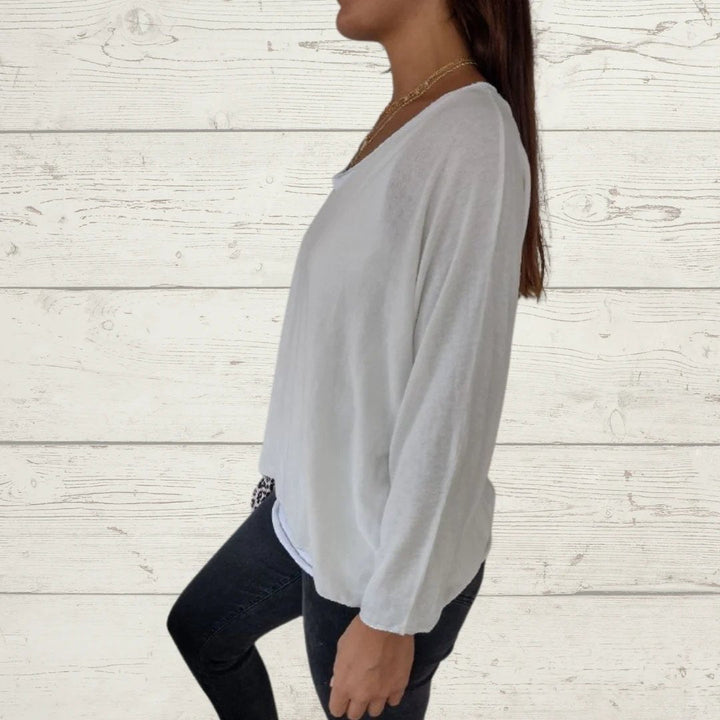 Conjunto Feminino Casual de Tops de Cor Sólida e Cami de Duas Peças