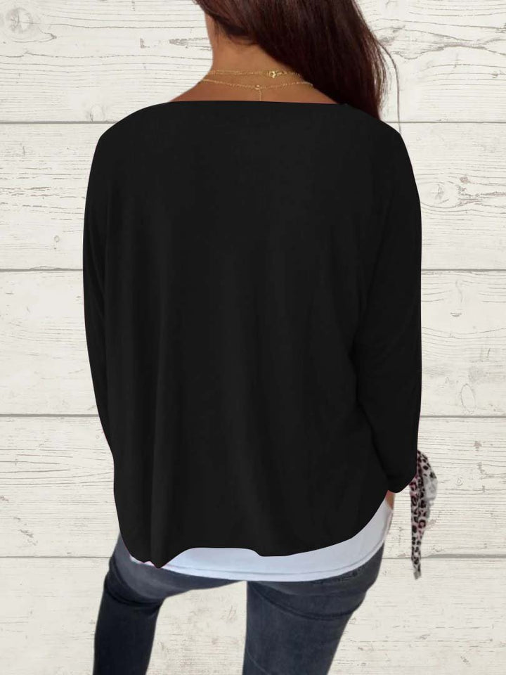 Conjunto Feminino Casual de Tops de Cor Sólida e Cami de Duas Peças