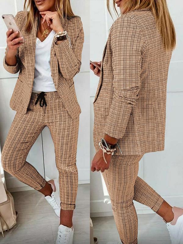 Conjunto Feminino Casual Xadrez