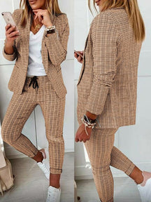 Conjunto Feminino Casual Xadrez
