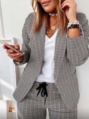 Conjunto Feminino Casual Xadrez