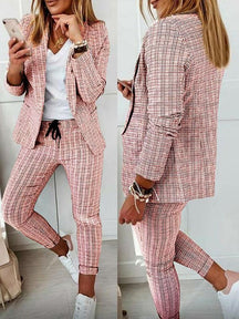 Conjunto Feminino Casual Xadrez
