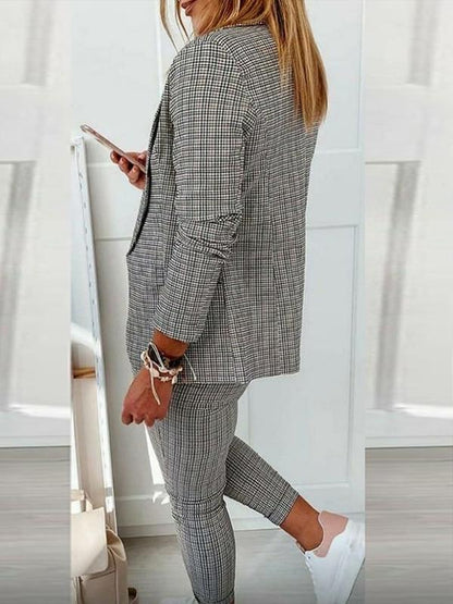 Conjunto Feminino Casual Xadrez