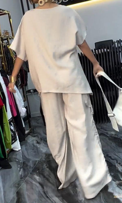 Conjunto Feminino Confortável de Top e Calças de Duas Peças - 3