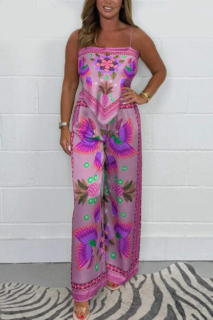 Conjunto Feminino de Calça e Lenço com Estampa de Papagaio - 5