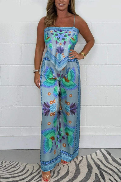 Conjunto Feminino de Calça e Lenço com Estampa de Papagaio - 4
