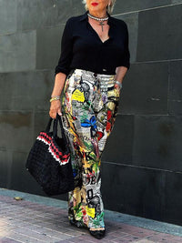 Preto e estampado