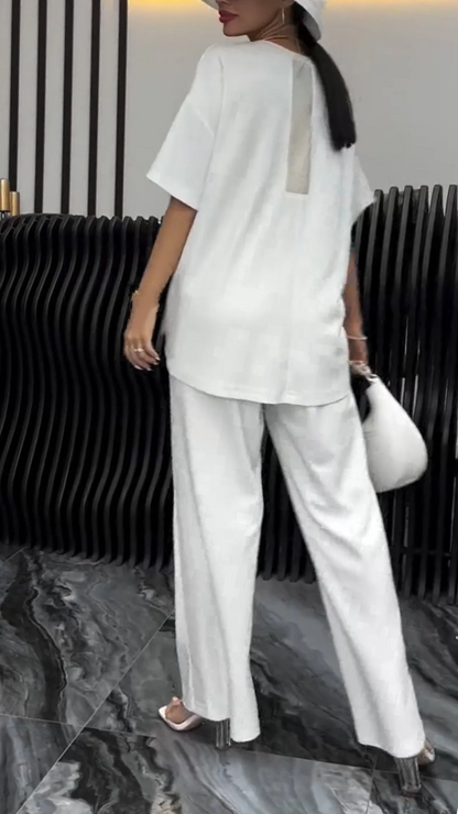 Conjunto Feminino de Manga Curta com Gola Redonda - 3