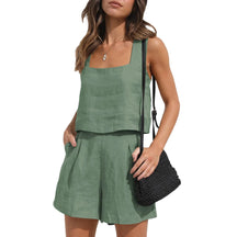 Conjunto Short e Regata Gola Quadrada - Oferta Única
