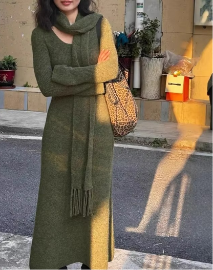 Vestido Feminino Longo de Lã Julie